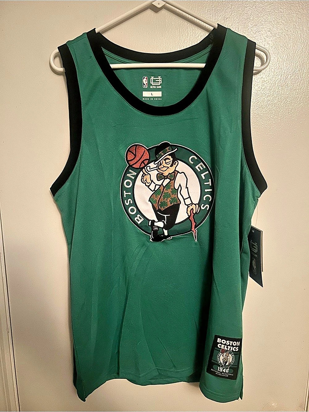 Ultra Game Boston Celtics Jaylen Brown #7 jersey Green Men's Size Large NWT